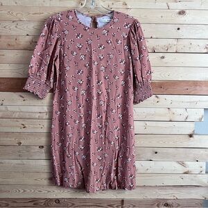 Reformation Blush Pink Lea Ina Floral Print Relaxed dress size M